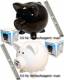 Sparschweinset wei & schwarz zwei Sparschweine Set mit Euro- Symbol Mae je ca.: L= 11,5 cm