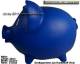 Sparschwein Gro Blau Vinyl Monstersparschwein mit Spardosenschloss und Schlssel Mae ca.: L= 32 cm