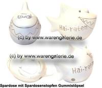 Spardose Spartier 3D Design Hai-raten Keramik Marke KCG Mae ca.: L= 14,5 cm  - Bild vergrern 