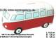 Spardose Auto VW T1 Bus Bulli rot Keramik mit Gummistopfen Mae ca.: L= 18 cm