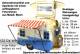 Spardose Dekorationsartikel Nostalgie Wohnwagen hellblau alt wei� Metall mit Gummistopfen L: 23 cm