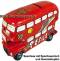 Spardose Auto Bus Doppeldecker London PEACE Kunststein mit Gummistopfen Maße ca.: L= 18 cm