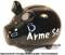 Sparschwein 3D Design Arme Sau schwarz Keramik Marke KCG Maße ca.: L= 12,5 cm