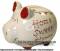 Sparschwein 3D Design Home Sweet Home weiß Keramik Marke KCG Maße ca.: L= 12,5 cm