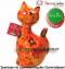 Spardose Spartier Katze Caramel orange Keramik Marke Pomme Pidou Ma&szlig;e ca.: H= 22 cm